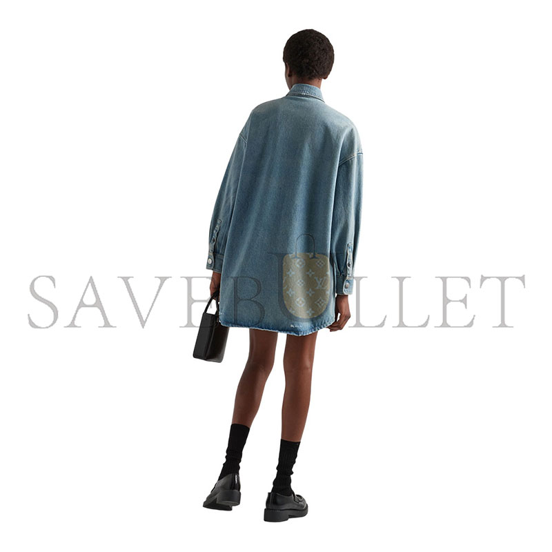 PRADA OVERSIZED ORGANIC DENIM SHIRT GFC036